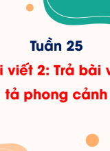 Tuần 25Bài viết 2. Trả bài văn tả phong cảnh